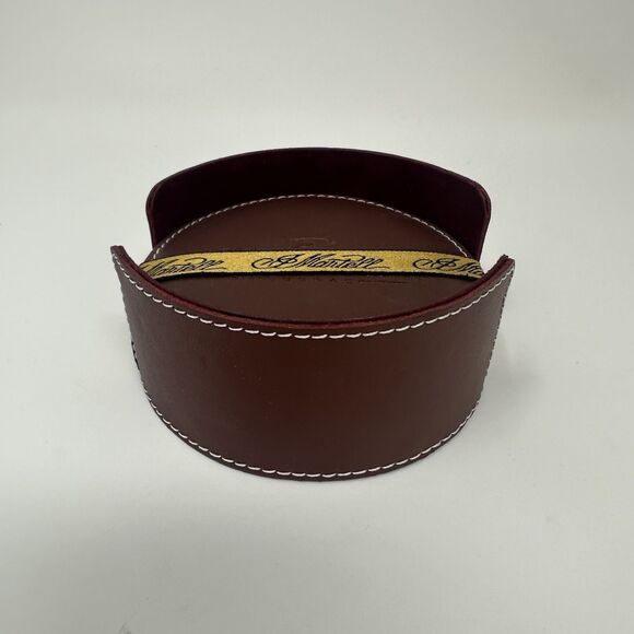 Martell Other - Martell Cognac Set Of 4 Leather Reusable Coasters With Case Holder Brown